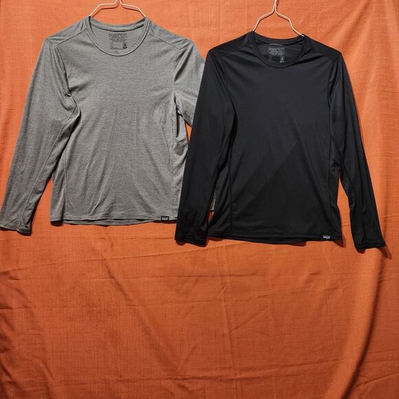 Lot Of 2 Patagonia Men's Sz S Capilene Cool Lightweight Long Sleeve Shirts GORP - Picture 1 of 14